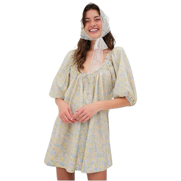 For Love And Lemons Dresses & Skirts - For Love & Lemons Merian Mini Dress 100% Cotton Ditzy Floral